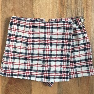 Plaid skort